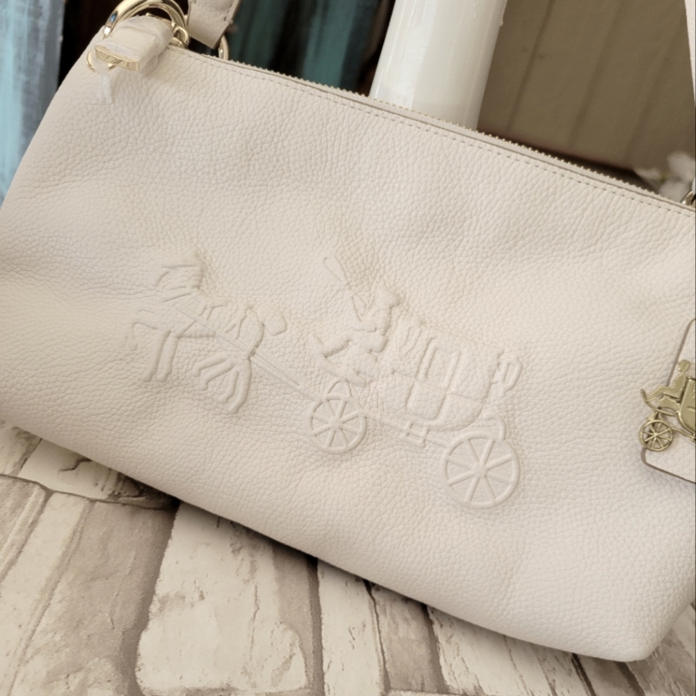 (SOLD) coach Charley Embossed Bag